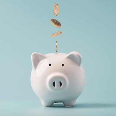 piggy bank representing cost of emergency dentistry in Bustleton